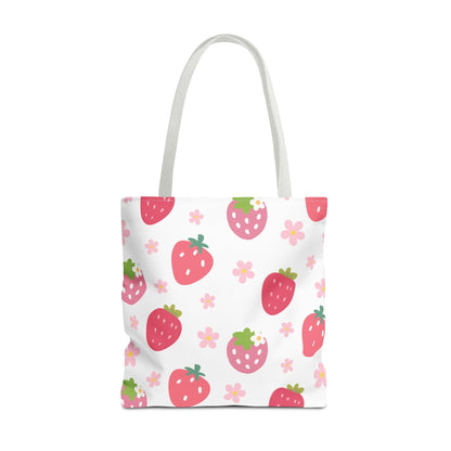 Strawberries and Daisies Tote Bag - Bags - Kristine Celestine