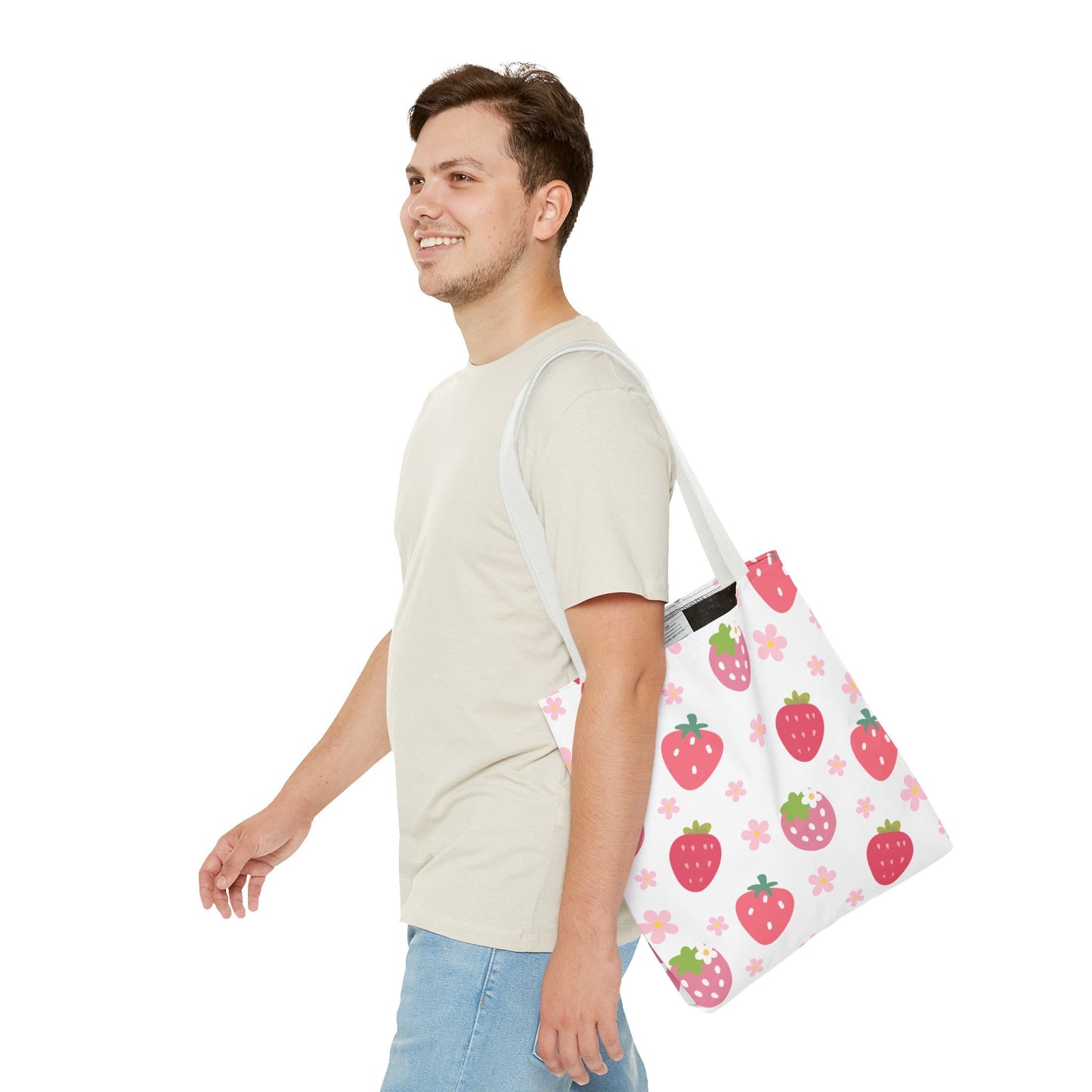 Strawberries and Daisies Tote Bag - Bags - Kristine Celestine