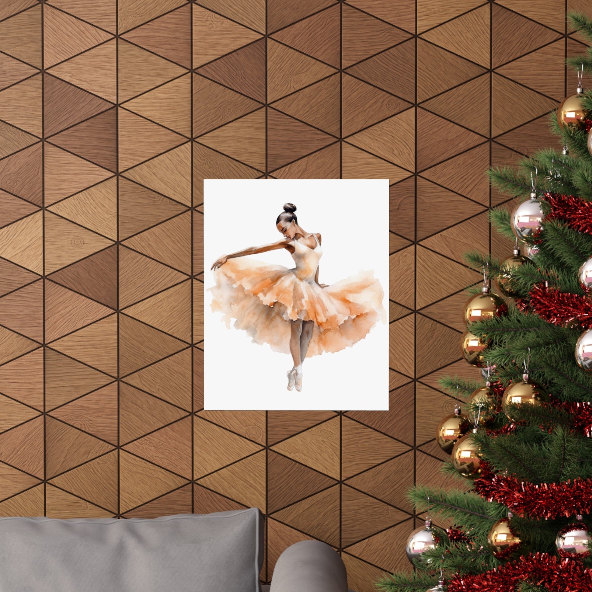 Dancer in a Lovely Orange Ombre Dress Wall Art Poster (A7) - Poster - Kristine Celestine