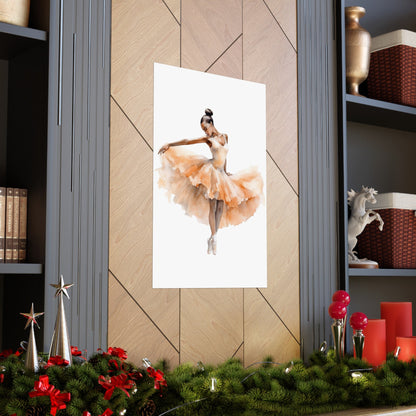 Dancer in a Lovely Orange Ombre Dress Wall Art Poster (A7) - Poster - Kristine Celestine