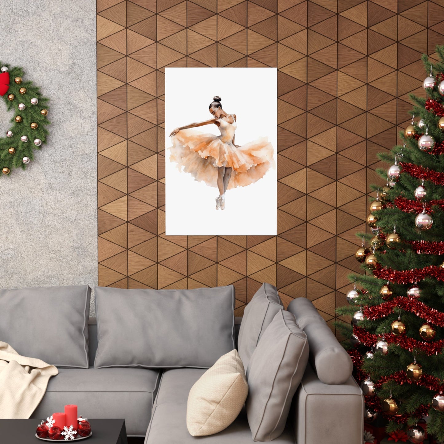 Dancer in a Lovely Orange Ombre Dress Wall Art Poster (A7) - Poster - Kristine Celestine