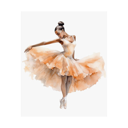 Dancer in a Lovely Orange Ombre Dress Wall Art Poster (A7) - Poster - Kristine Celestine