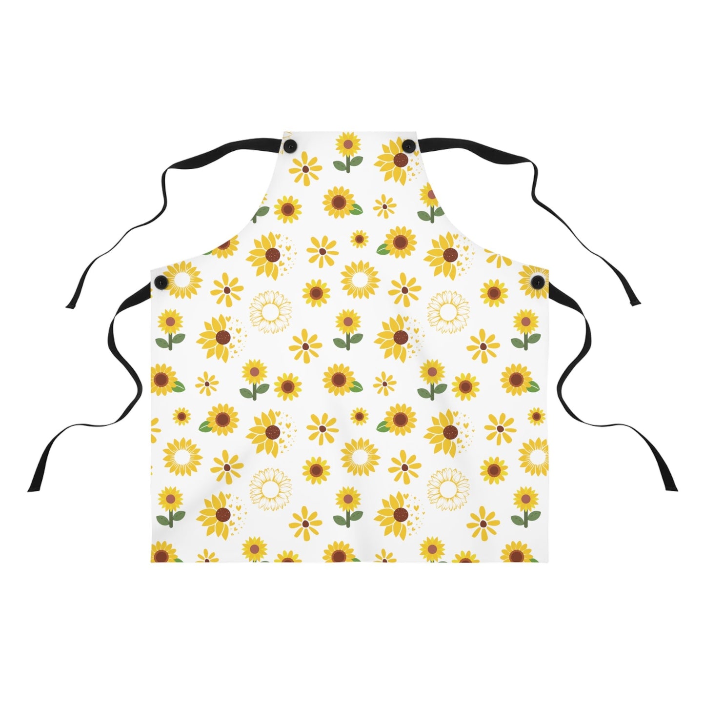 Sunflower Apron Baking Apron Cute Yellow Floral Cooking Apron Summer Barbecue Grilling BBQ Apron Sunny Spring Flower Craft Apron - Accessories - Kristine Celestine