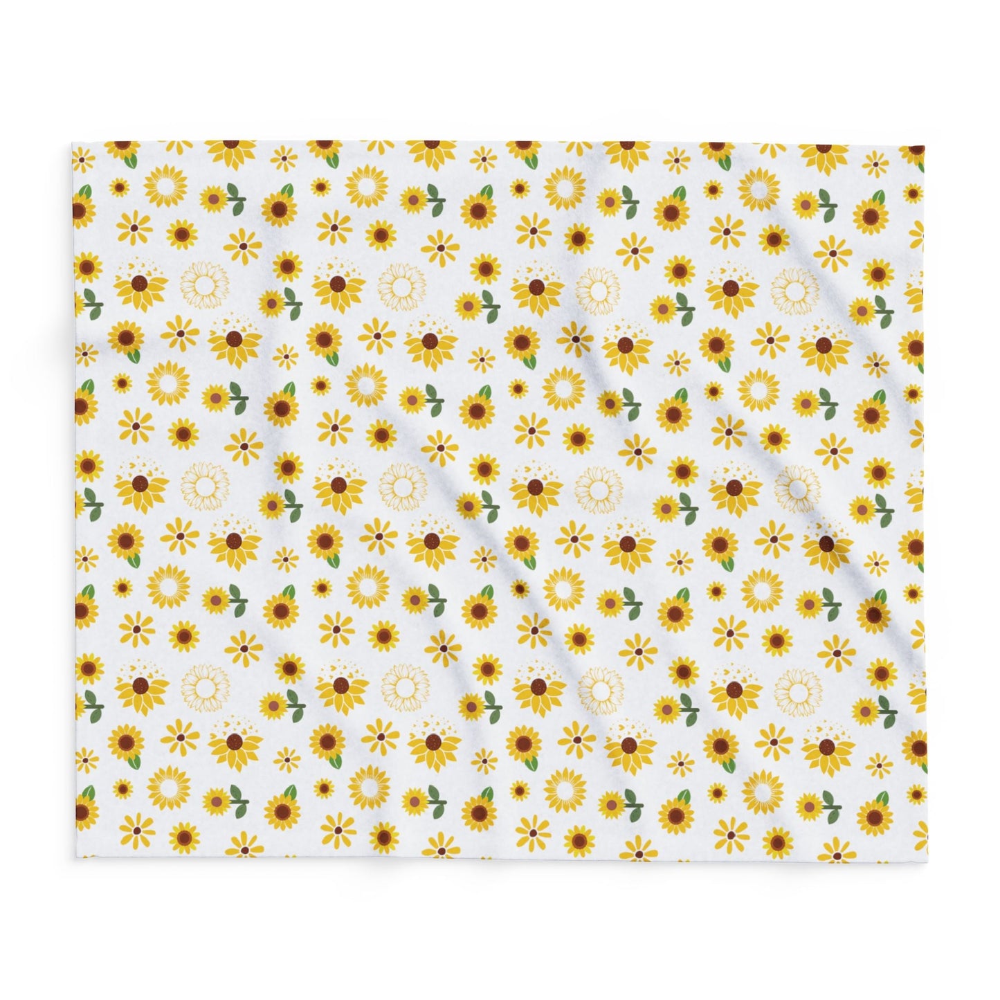 Sunflower Burst Arctic Fleece Blanket Cute Yellow Flower Throw Blanket Spring Floral Bed Spread Summer Flower Movie Night Blanket - Home Decor - Kristine Celestine