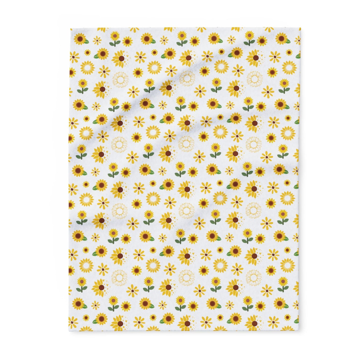 Sunflower Burst Arctic Fleece Blanket Cute Yellow Flower Throw Blanket Spring Floral Bed Spread Summer Flower Movie Night Blanket - Home Decor - Kristine Celestine