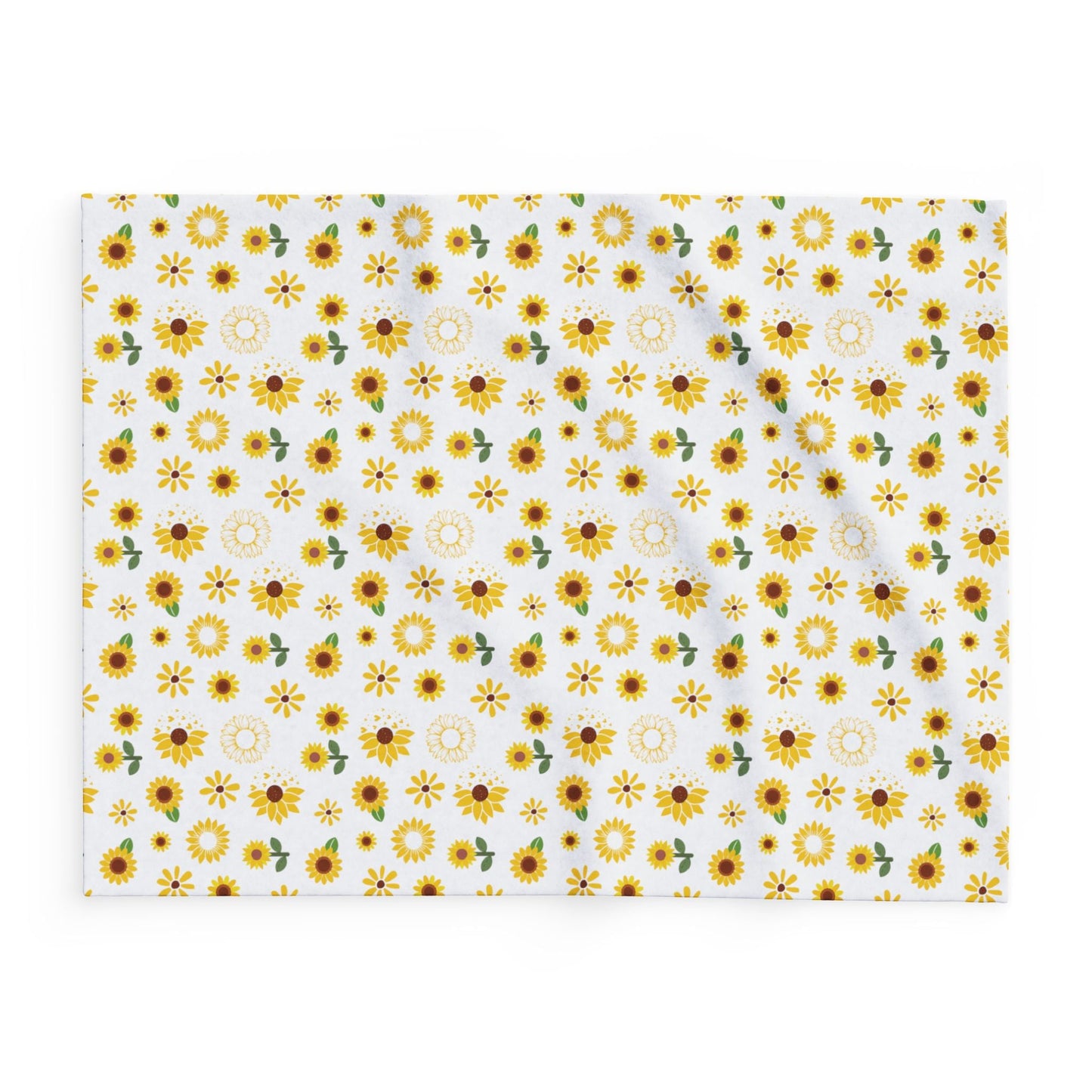 Sunflower Burst Arctic Fleece Blanket Cute Yellow Flower Throw Blanket Spring Floral Bed Spread Summer Flower Movie Night Blanket - Home Decor - Kristine Celestine