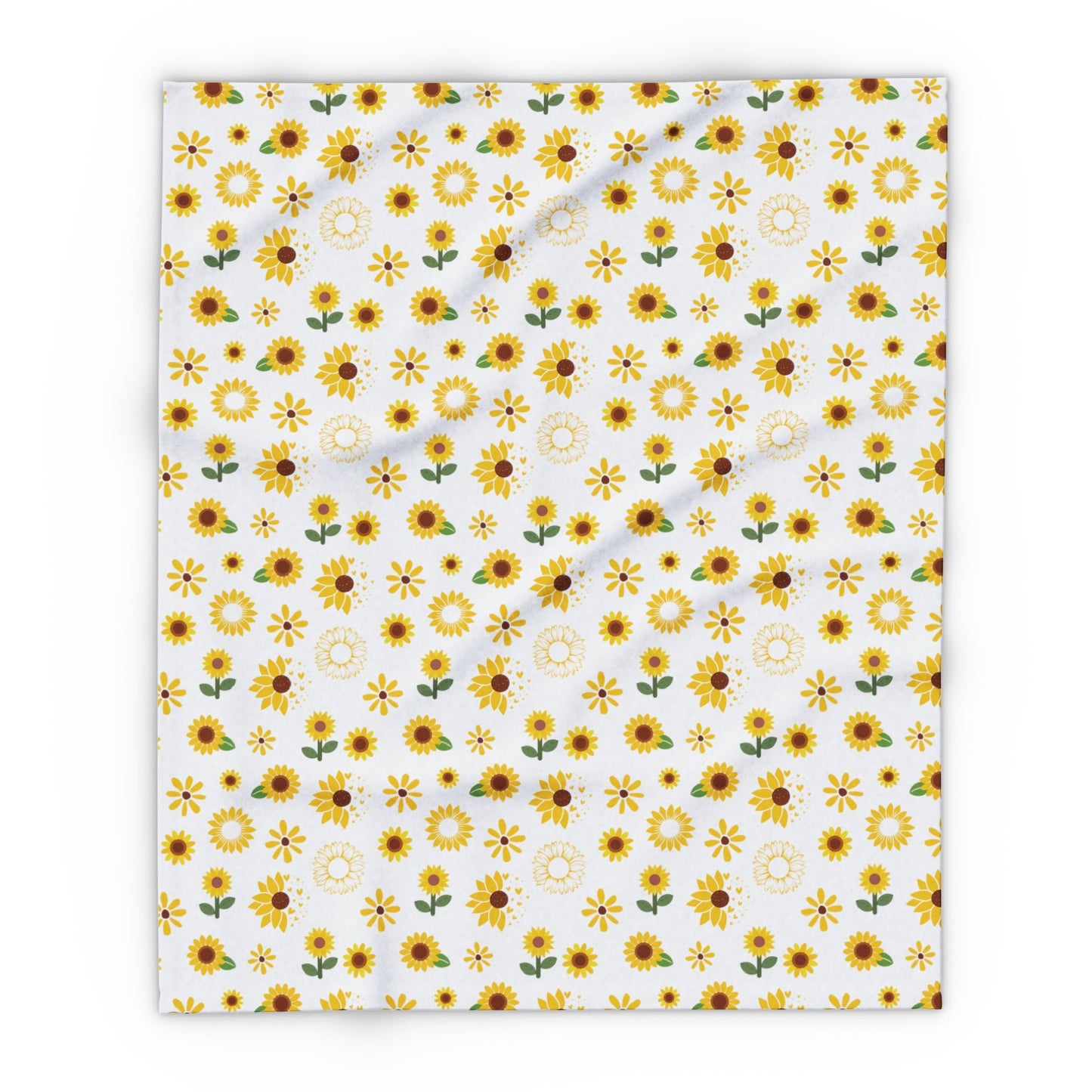 Sunflower Burst Arctic Fleece Blanket Cute Yellow Flower Throw Blanket Spring Floral Bed Spread Summer Flower Movie Night Blanket - Home Decor - Kristine Celestine