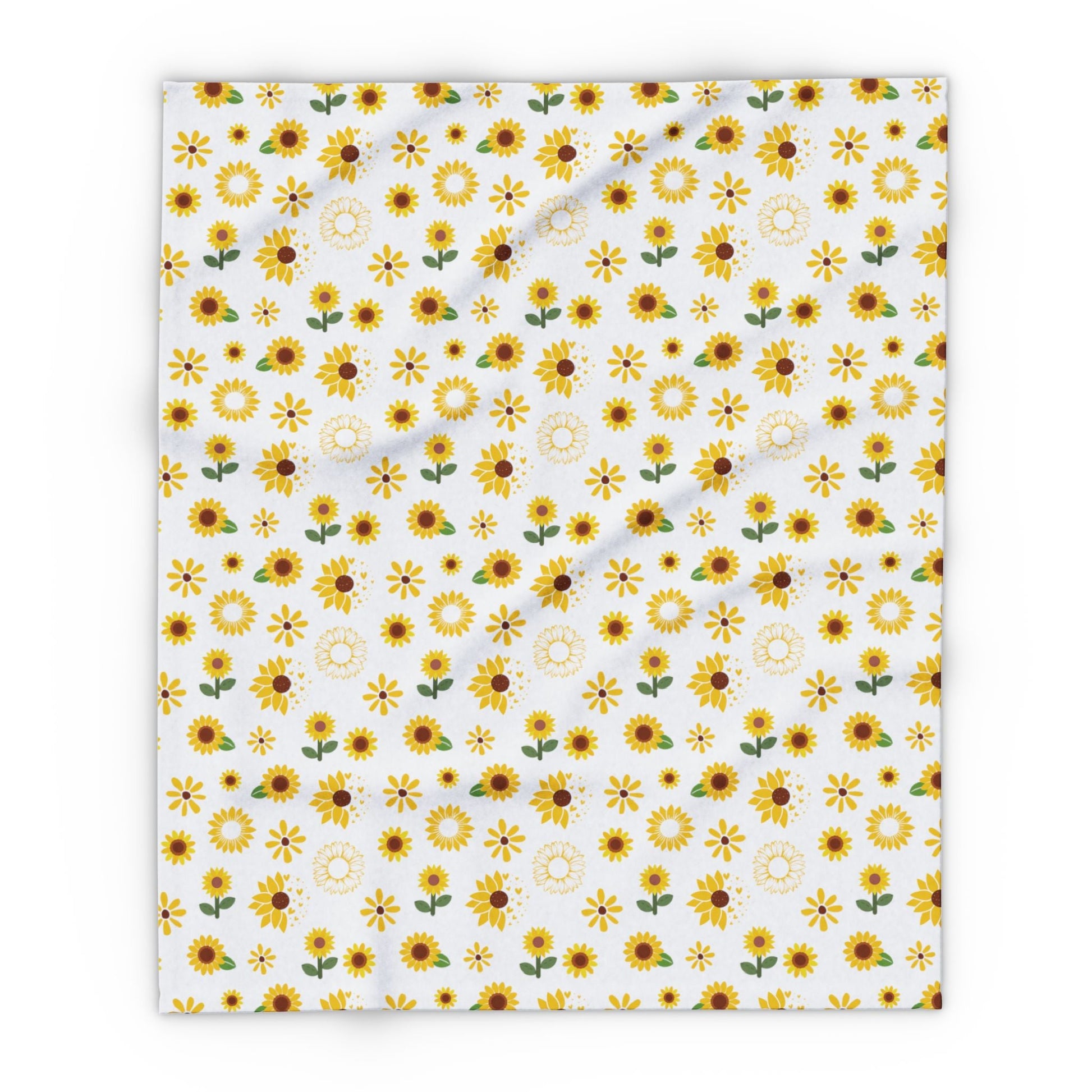 Sunflower Burst Arctic Fleece Blanket Cute Yellow Flower Throw Blanket Spring Floral Bed Spread Summer Flower Movie Night Blanket - Home Decor - Kristine Celestine