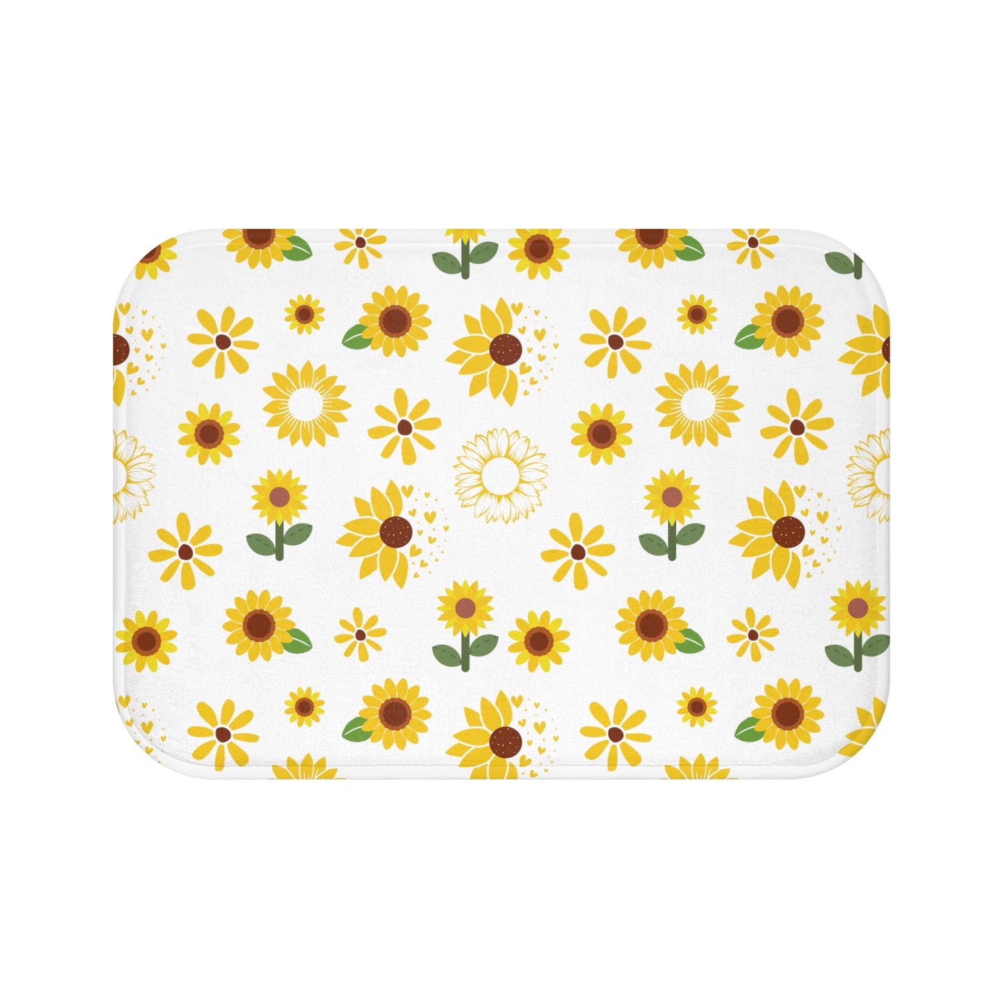 Sunflower Burst Bath Mat Cute Sunny Flower Bathmat Yellow Mat Floral Rug Girly Area Rug Spring Floor Cloth Cute Doormat Flower Runner Womens Bath Accessory Room Decor - Home Decor - Kristine Celestine