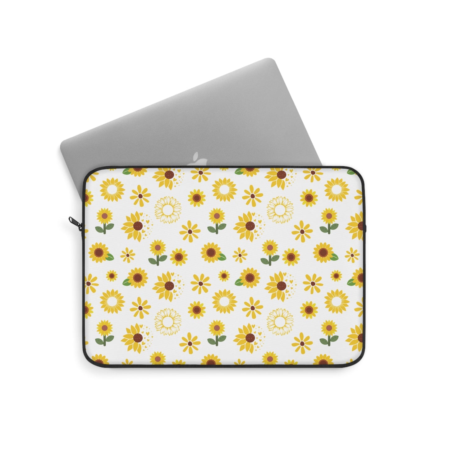 Sunflower Burst Laptop Sleeve Cute Yellow Laptop Pouch Summer Flower Laptop Bag Floral Spring Laptop Case Sunny Laptop Protector Sunny Tablet Sleeve Pretty Tablet Case Adorable Tablet Pouch - Laptop Sleeve - Kristine Celestine