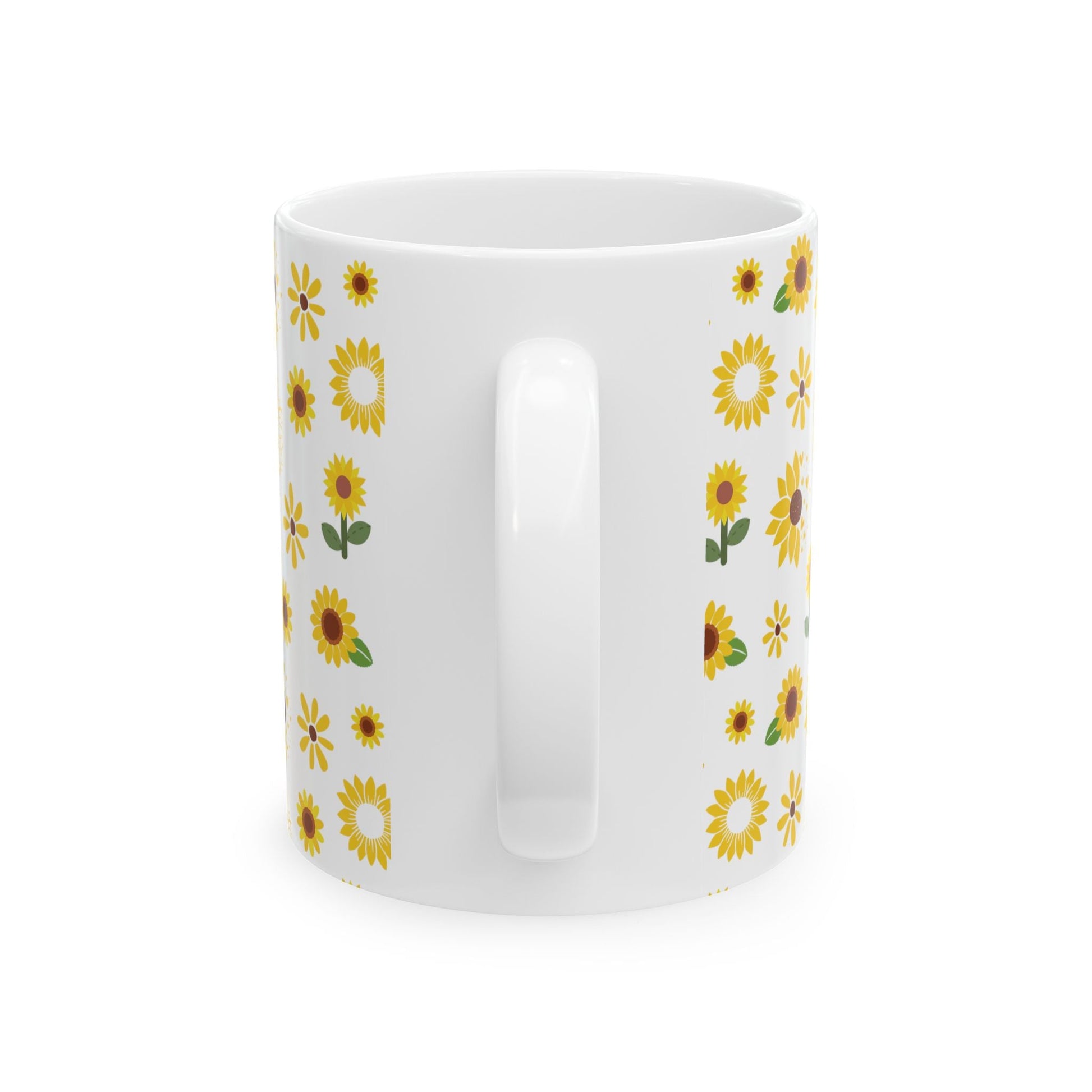 Sunflower Burst Mug Yellow Summer Flower Ceramic Coffee Cup Sunny Floral Spring Tea Mug Birthday Gift for Garden Lover - Mug - Kristine Celestine