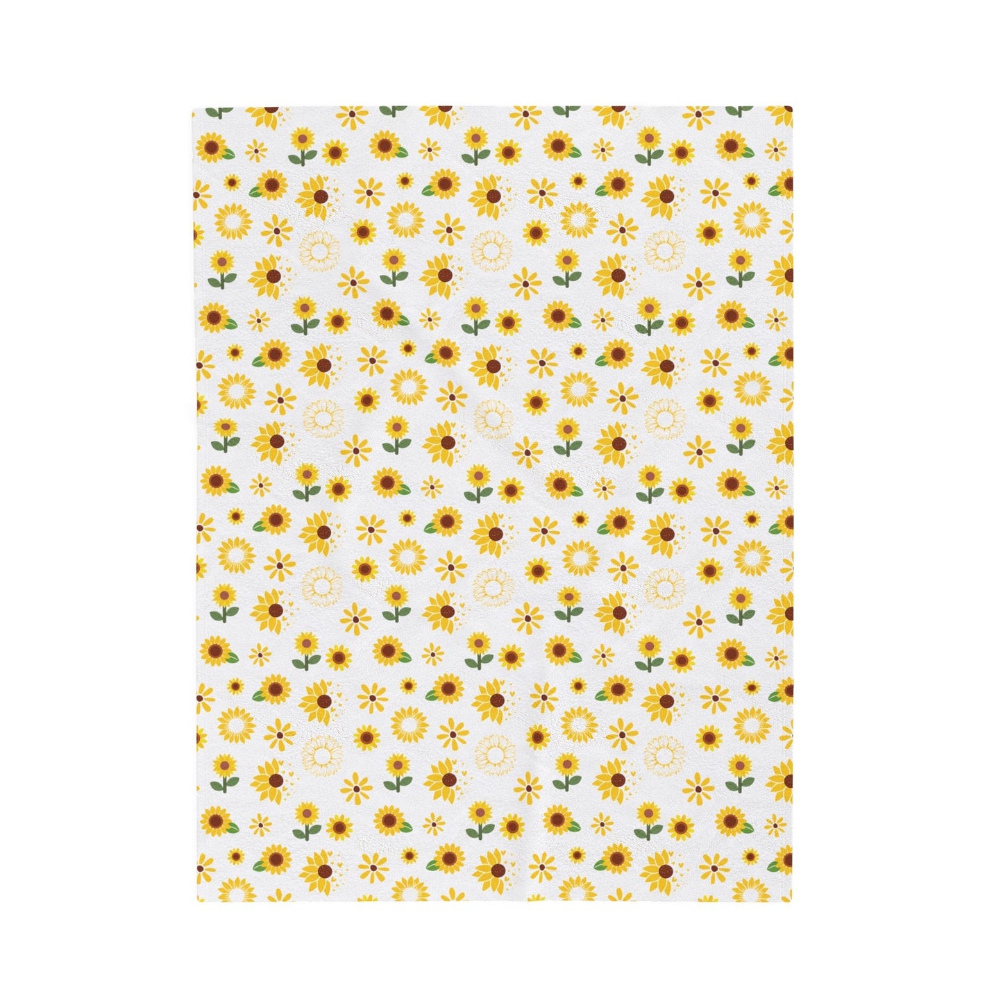 Sunflower Burst Velveteen Plush Blanket Bright Yellow Blanket Summer Flower Bed Sheet Floral Spring Picnic Blanket Summer Movie Night Blanket Sunny Sunflower Spread - All Over Prints - Kristine Celestine