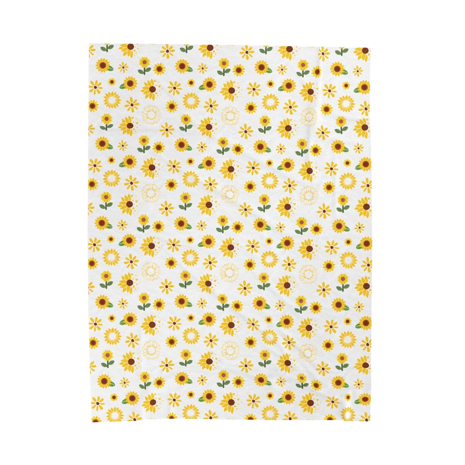 Sunflower Burst Velveteen Plush Blanket Bright Yellow Blanket Summer Flower Bed Sheet Floral Spring Picnic Blanket Summer Movie Night Blanket Sunny Sunflower Spread - All Over Prints - Kristine Celestine