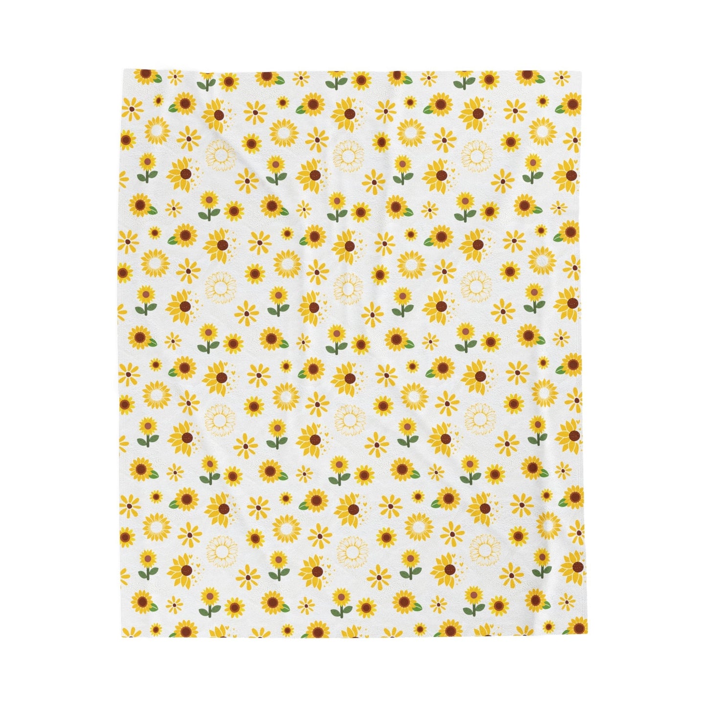 Sunflower Burst Velveteen Plush Blanket Bright Yellow Blanket Summer Flower Bed Sheet Floral Spring Picnic Blanket Summer Movie Night Blanket Sunny Sunflower Spread - All Over Prints - Kristine Celestine