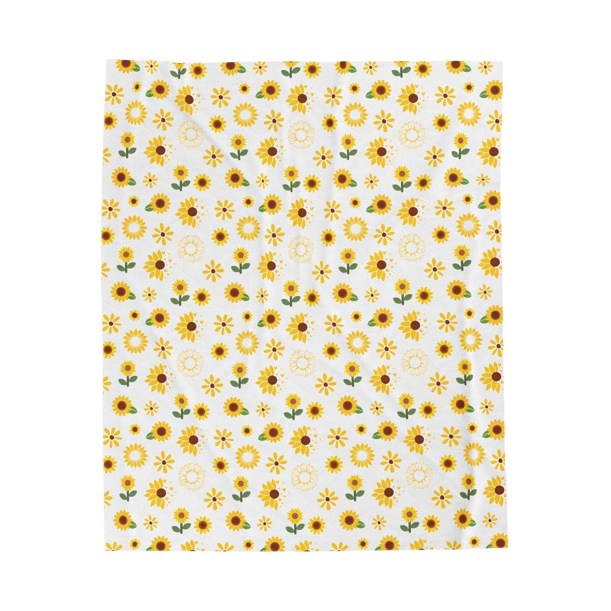 Sunflower Burst Velveteen Plush Blanket Bright Yellow Blanket Summer Flower Bed Sheet Floral Spring Picnic Blanket Summer Movie Night Blanket Sunny Sunflower Spread - All Over Prints - Kristine Celestine