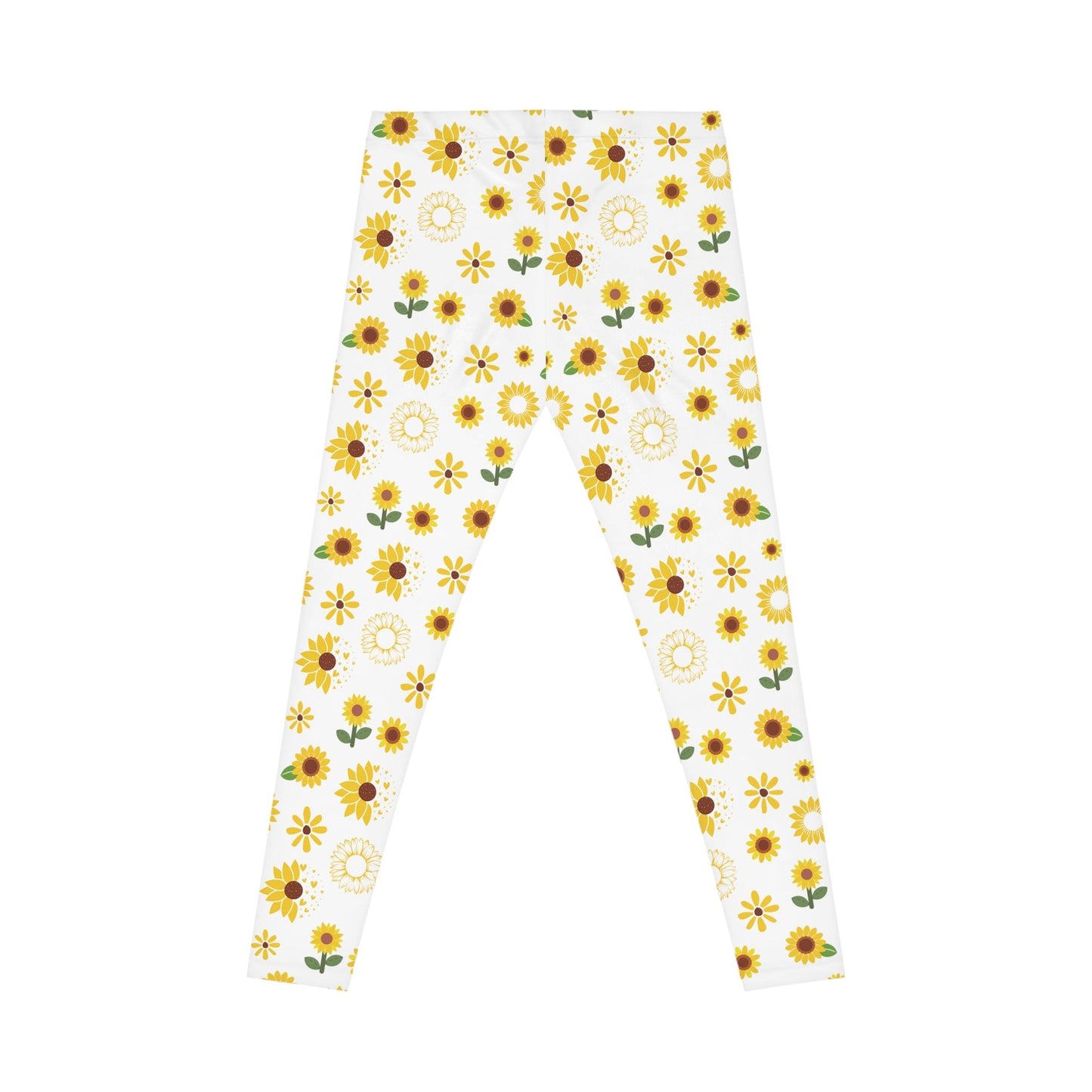 Sunflower Burst Women's Casual Leggings Cute Yellow Summer Flower Exercise Attire Floral Spring Gym Leggings Bright Morning Yoga Pants - All Over Prints - Kristine Celestine