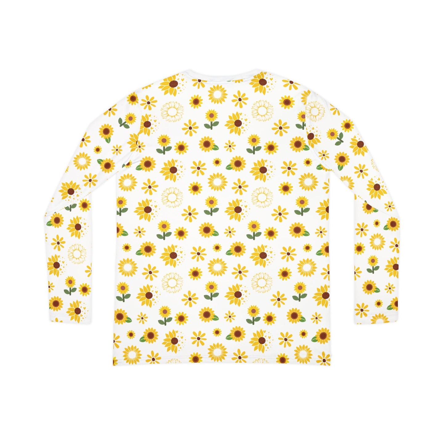 Sunflower Burst Women's Long Sleeve V - neck Shirt Cute Yellow Summer Flower Top Sunny Spring Long Sleeve Shirt - All Over Prints - Kristine Celestine