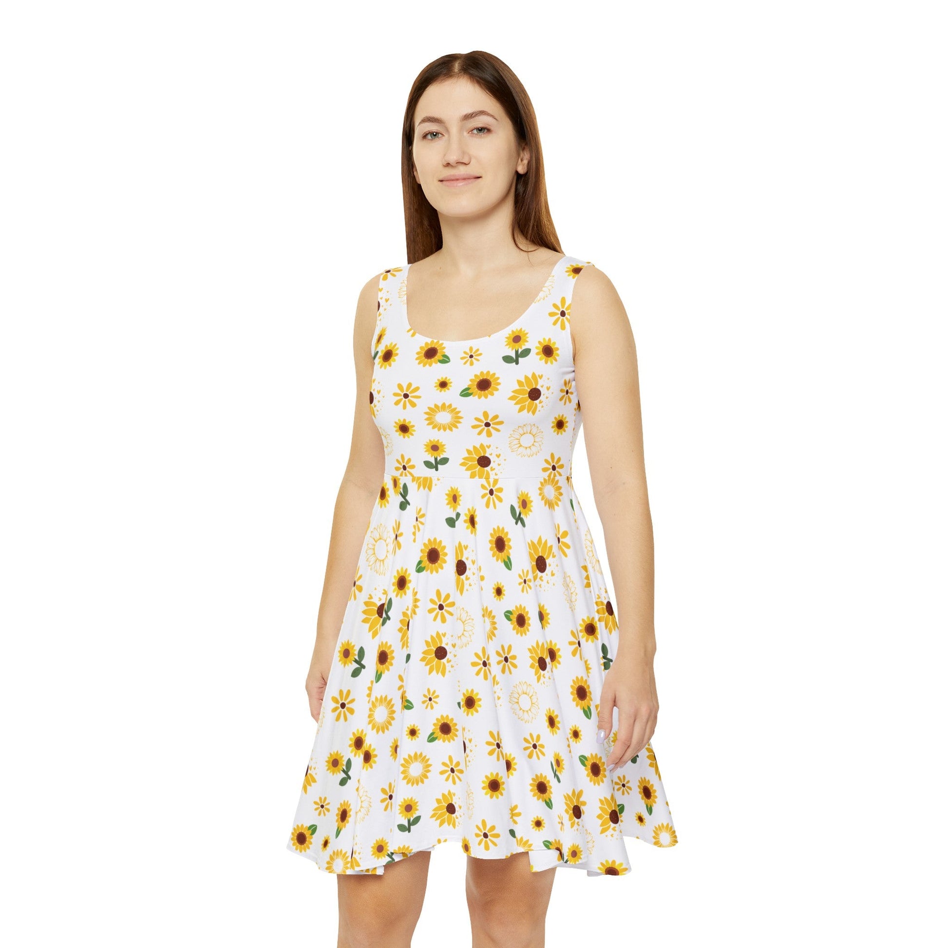 Sunflower Burst Women's Skater Dress - Dress - Kristine Celestine