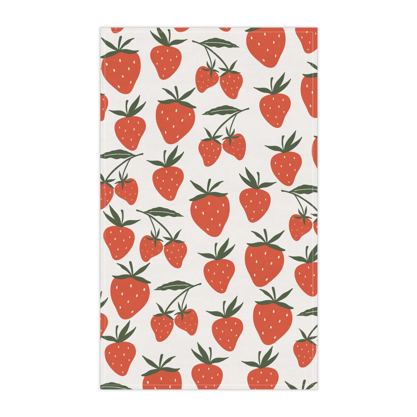 Tropical Strawberry Kitchen Towel - Kitchen Towel - Kristine Celestine