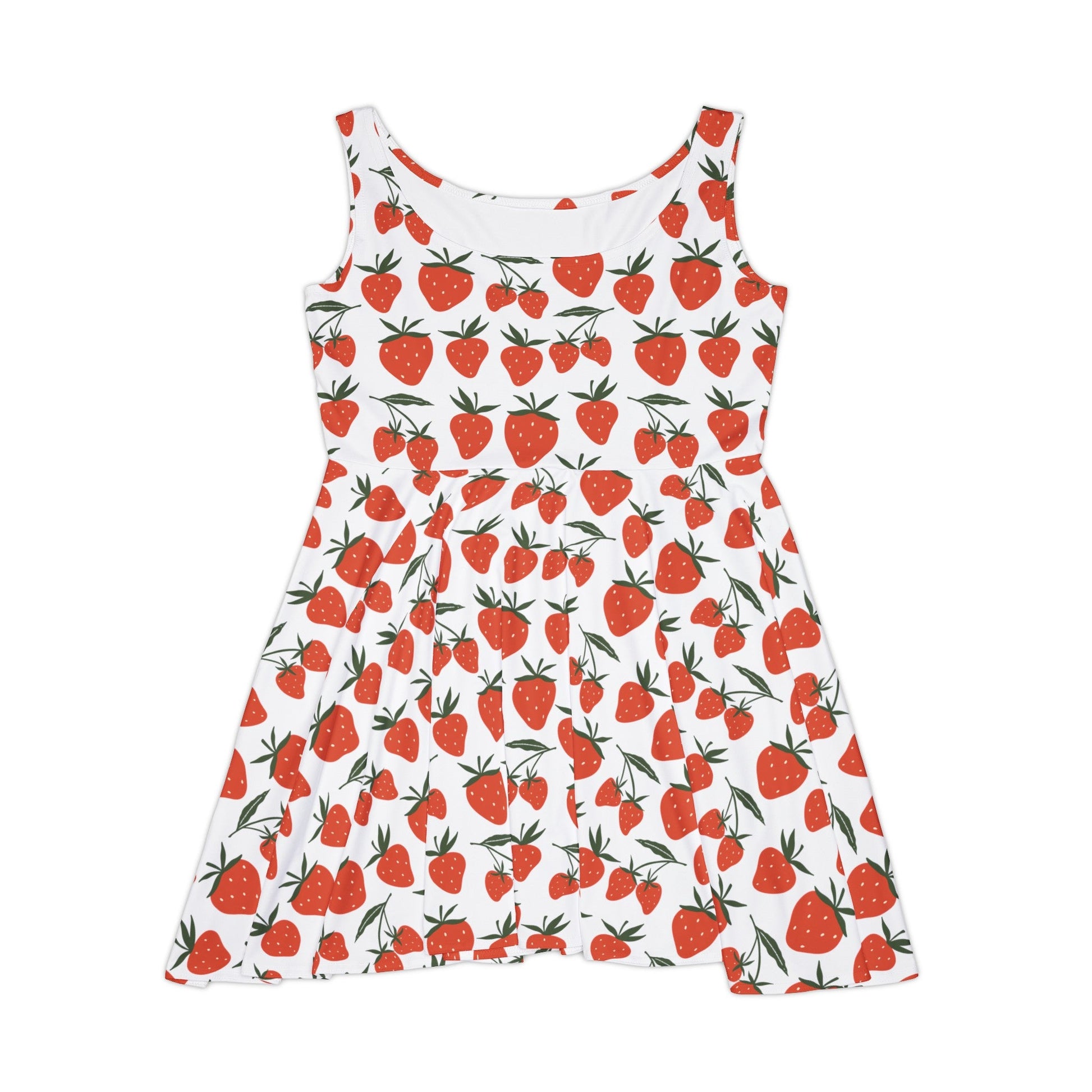 Tropical Strawberry Women's Skater Dress - Dress - Kristine Celestine