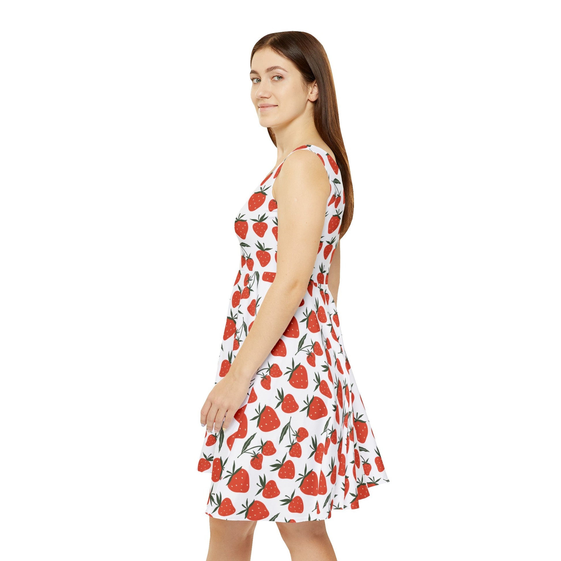 Tropical Strawberry Women's Skater Dress - Dress - Kristine Celestine