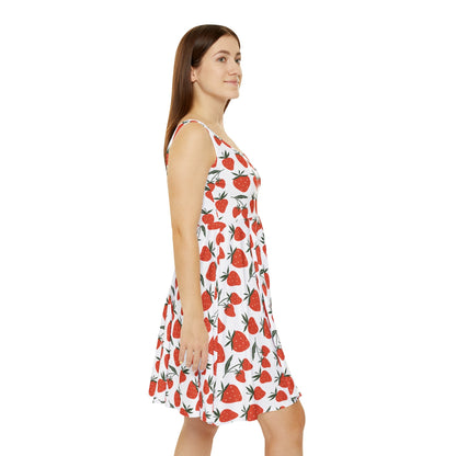 Tropical Strawberry Women's Skater Dress - Dress - Kristine Celestine