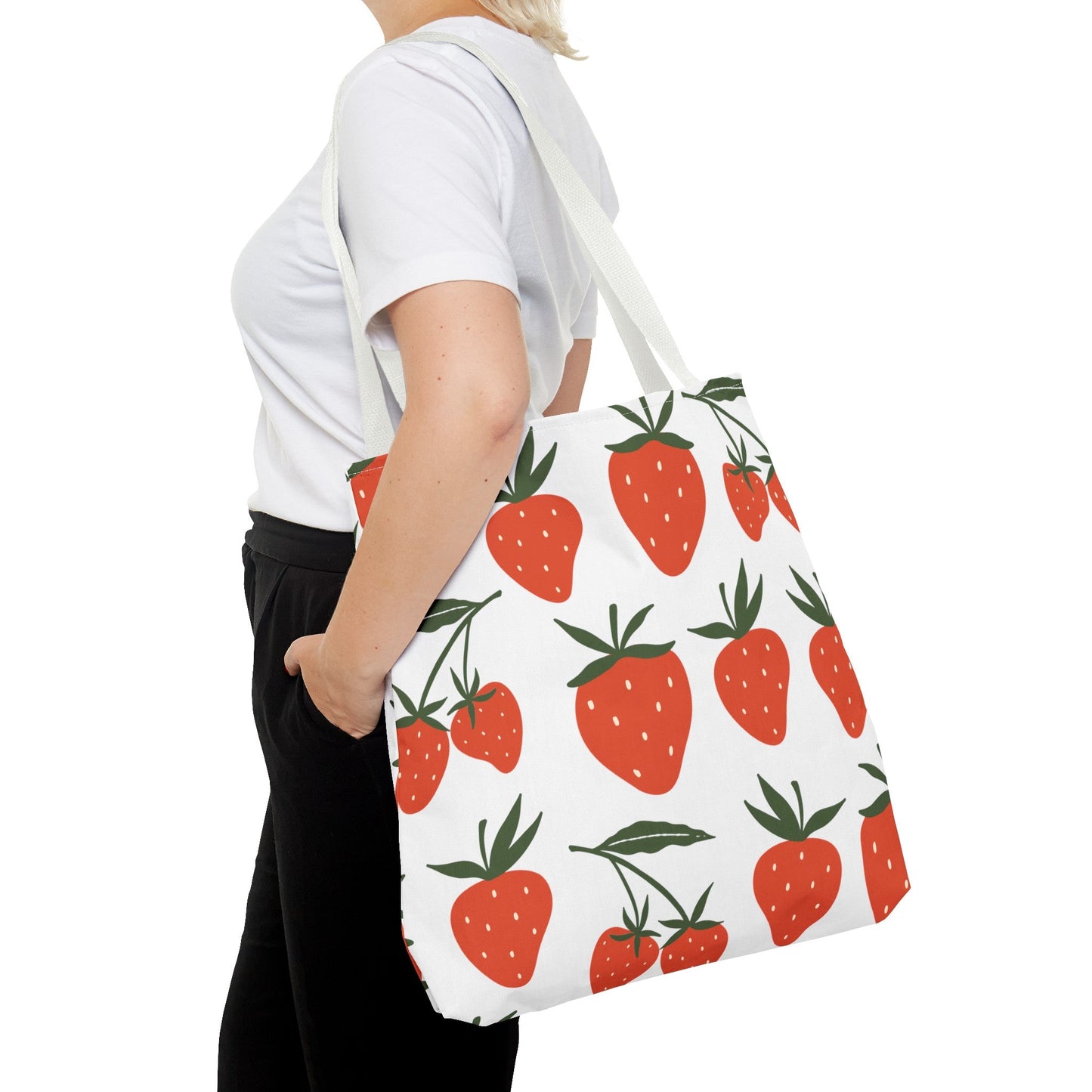 Tropical Strawberry Tote Bag - Bags - Kristine Celestine