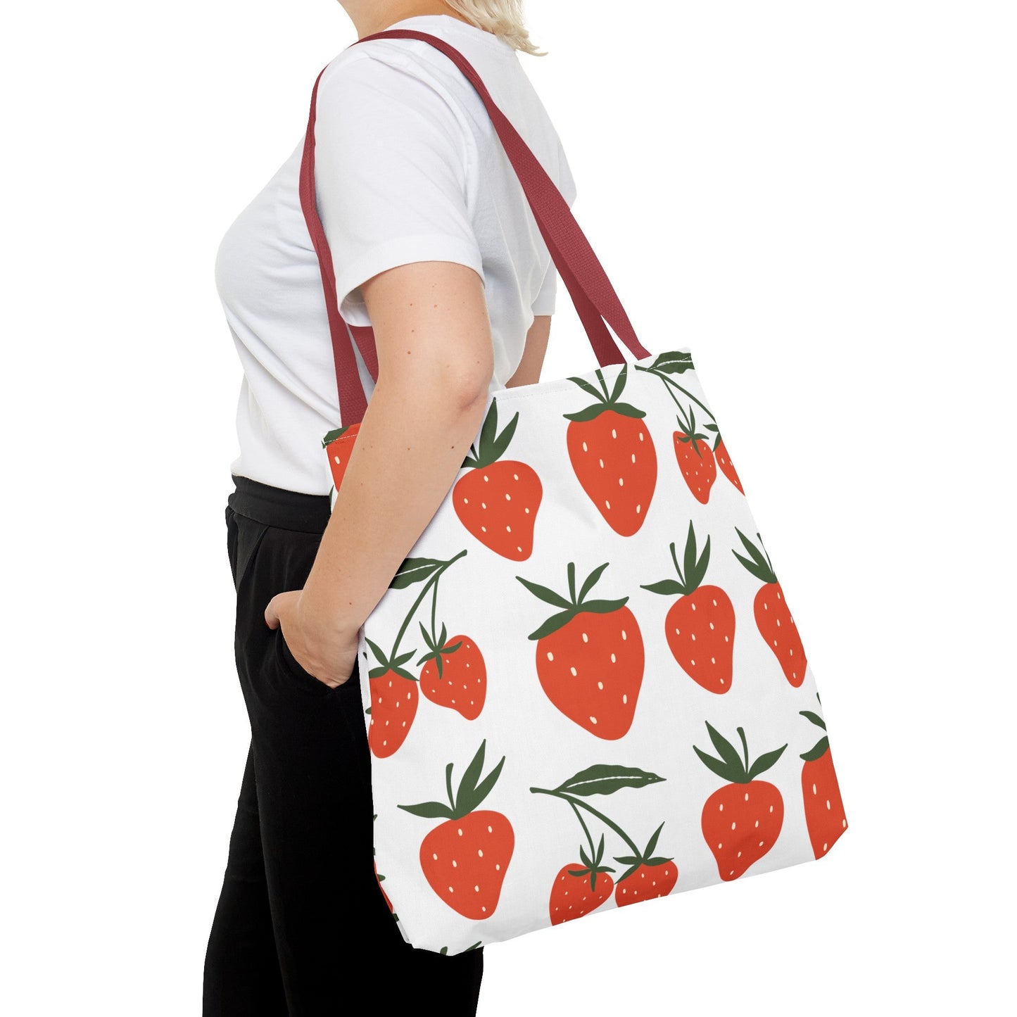 Tropical Strawberry Tote Bag - Bags - Kristine Celestine