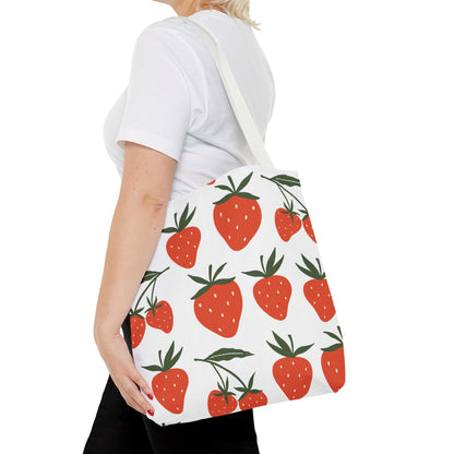 Tropical Strawberry Tote Bag - Bags - Kristine Celestine