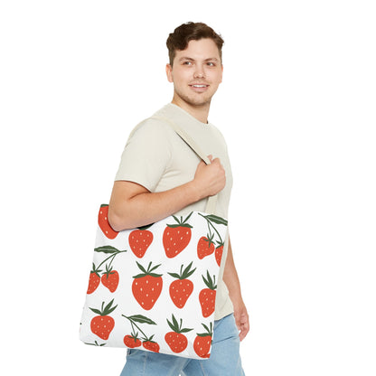 Tropical Strawberry Tote Bag - Bags - Kristine Celestine