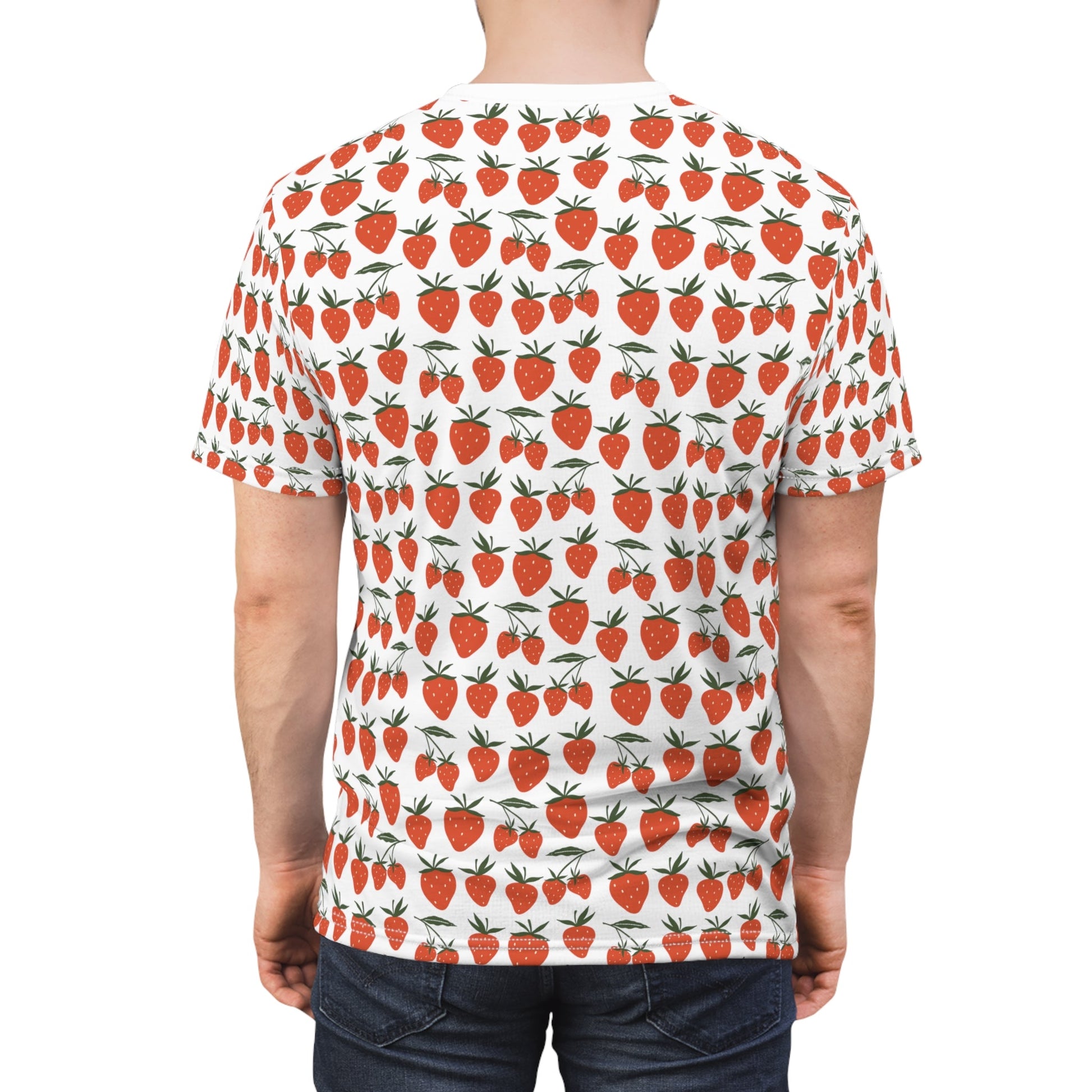 Tropical Strawberry Patterned T - Shirt - T - Shirt - Kristine Celestine