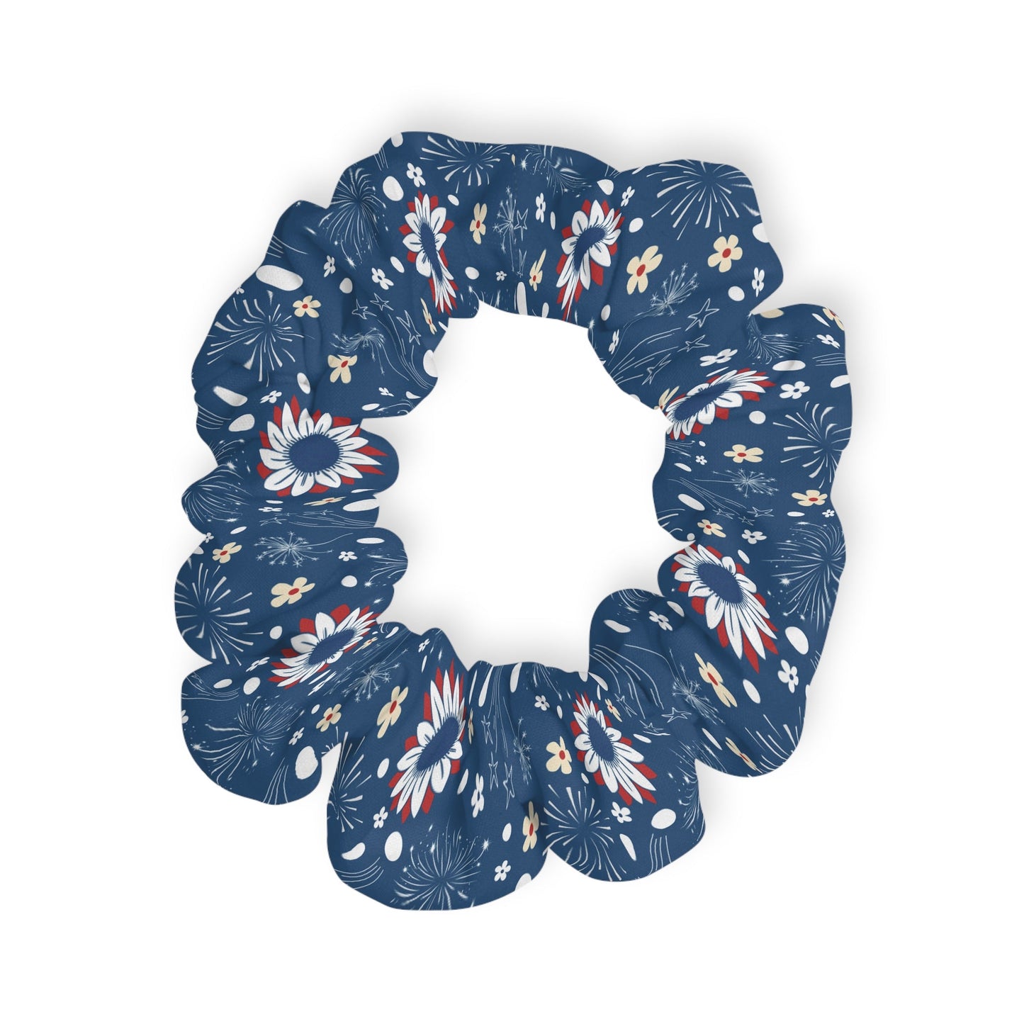 USA Daisy Fireworks Scrunchie - Hair Accessories - Kristine Celestine