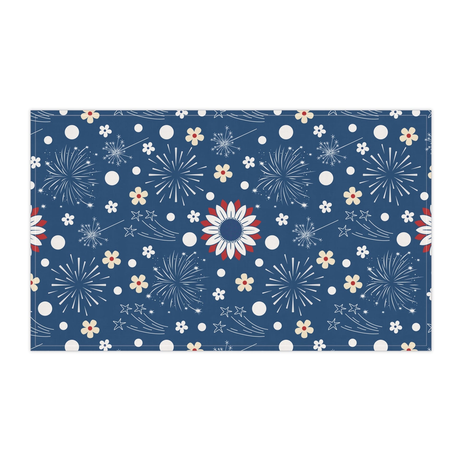 USA Daisy Fireworks Kitchen Towel - Kitchen Towel - Kristine Celestine