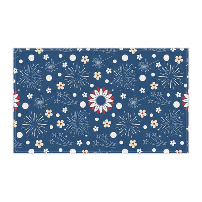 USA Daisy Fireworks Kitchen Towel - Kitchen Towel - Kristine Celestine