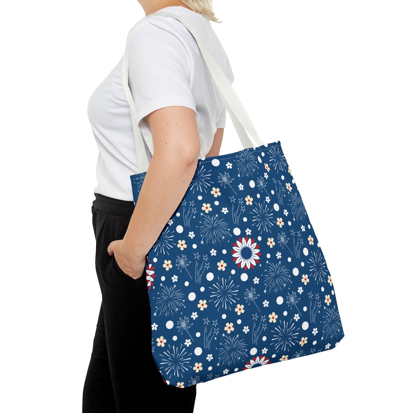 USA Daisy Fireworks Tote Bag - Bags - Kristine Celestine