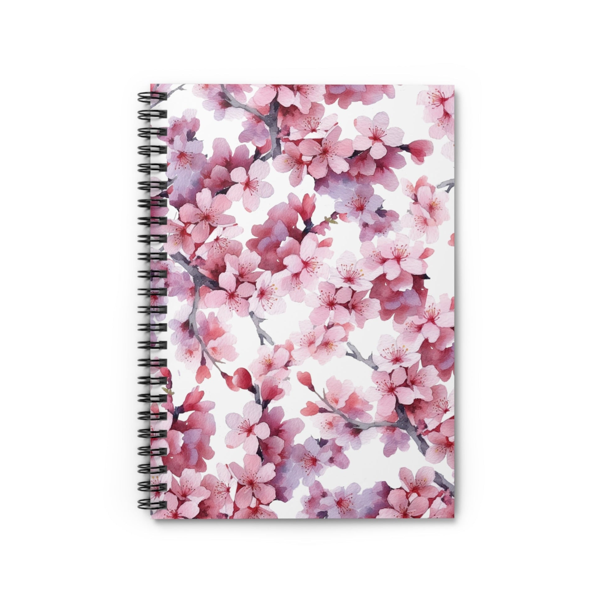 Lilac Plum Floral Spiral Notebook 6x8" (vJ) - Notebook - Kristine Celestine