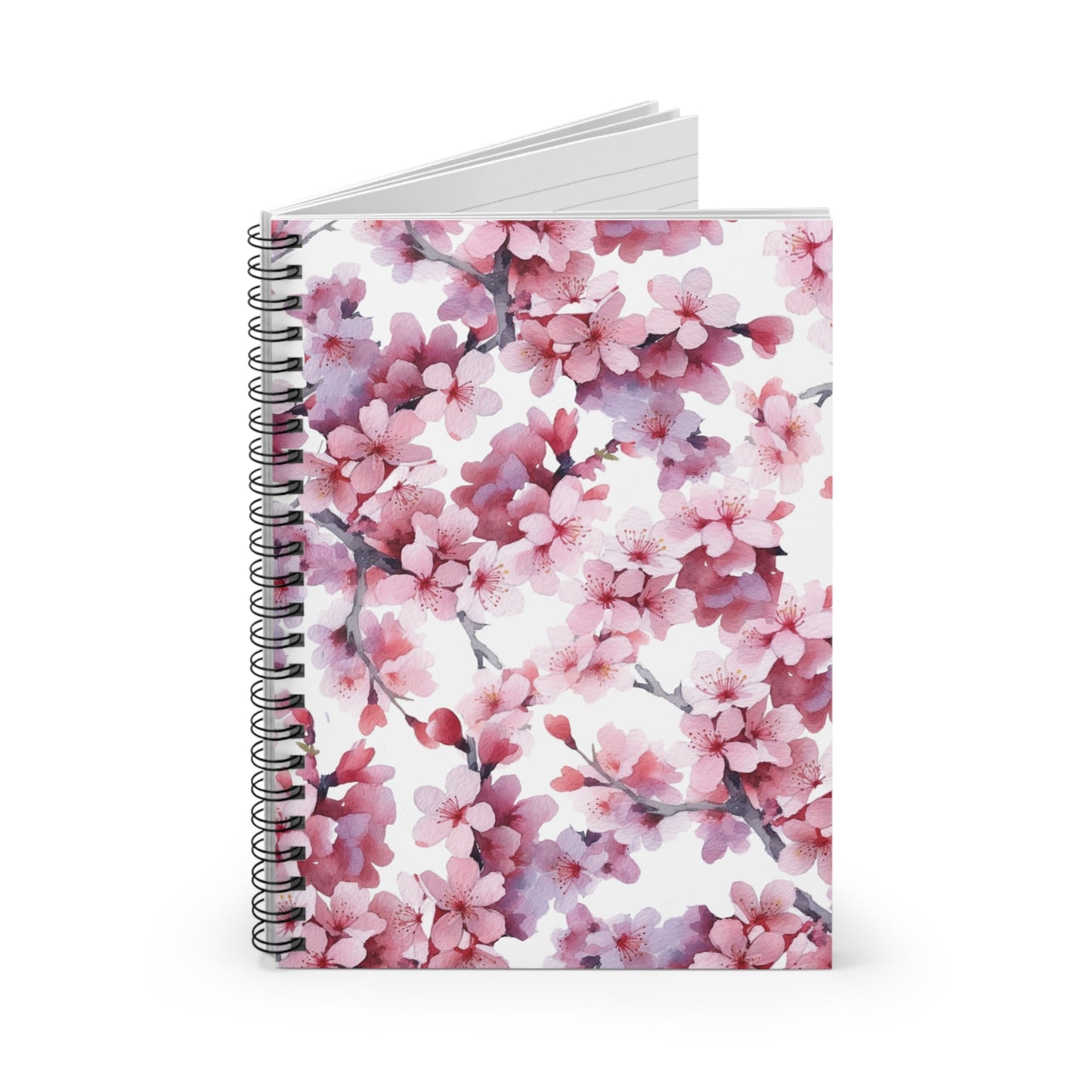 Lilac Plum Floral Spiral Notebook 6x8" (vJ) - Notebook - Kristine Celestine