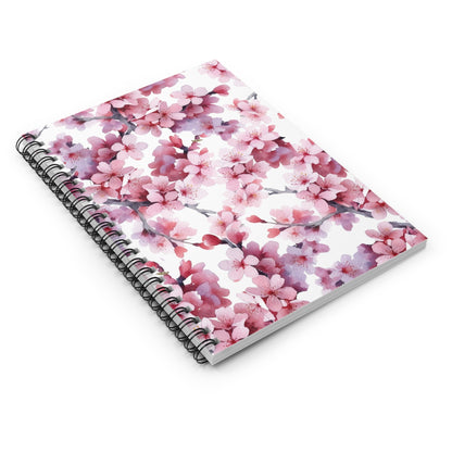 Lilac Plum Floral Spiral Notebook 6x8" (vJ) - Notebook - Kristine Celestine