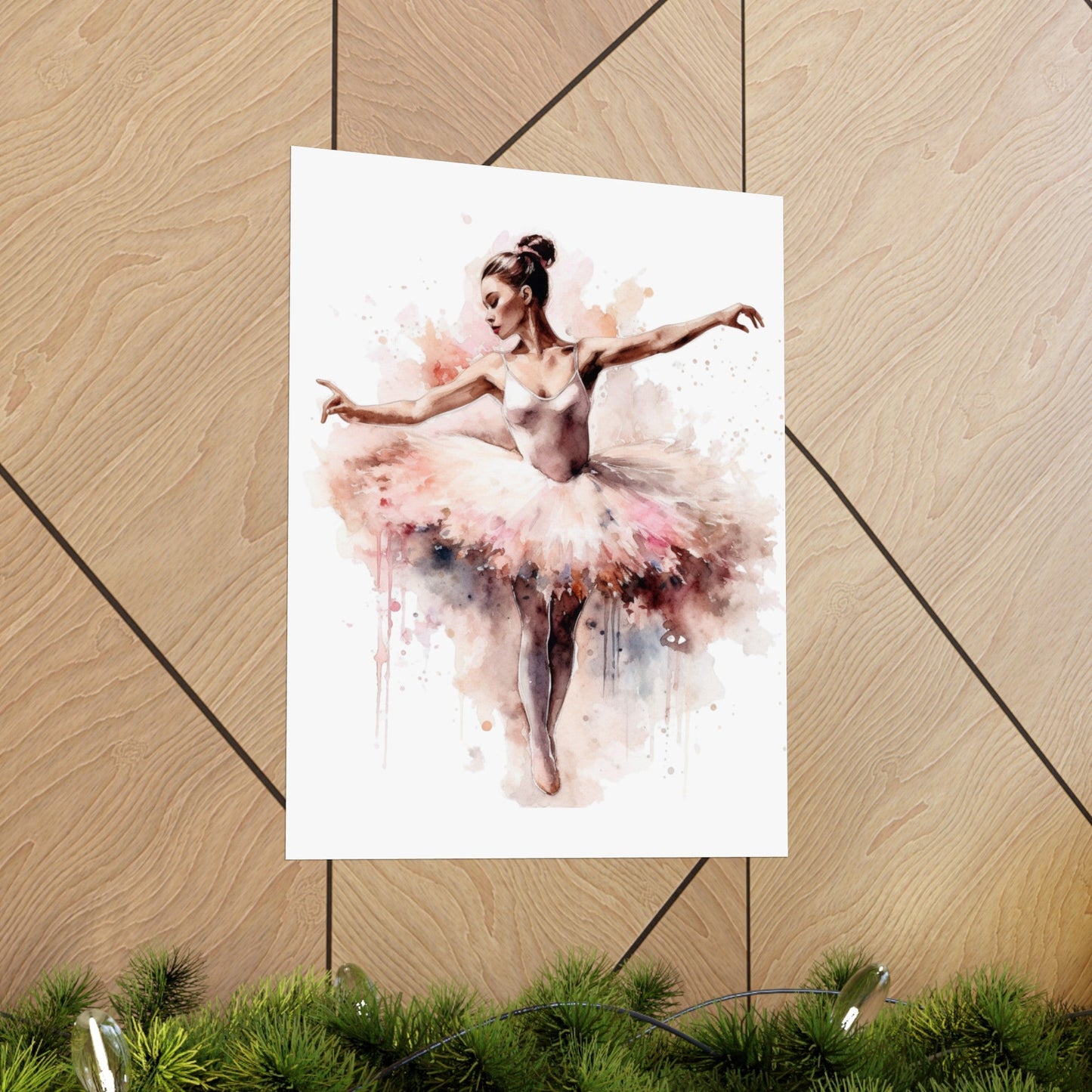 Watercolor Ballerina Dancer Wall Art Poster (A3) - Poster - Kristine Celestine