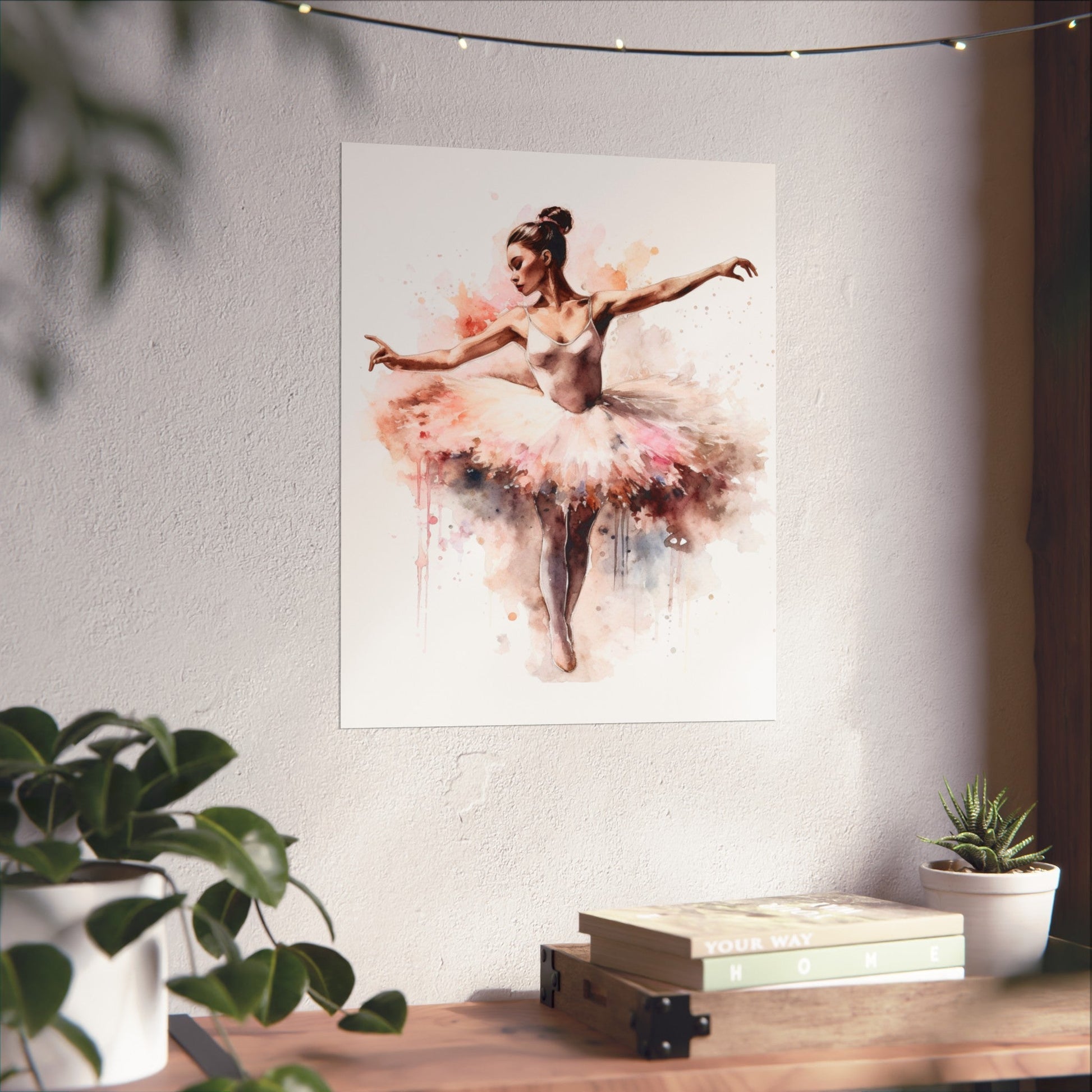 Watercolor Ballerina Dancer Wall Art Poster (A3) - Poster - Kristine Celestine