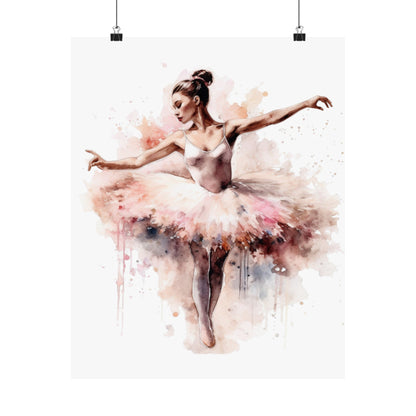 Watercolor Ballerina Dancer Wall Art Poster (A3) - Poster - Kristine Celestine