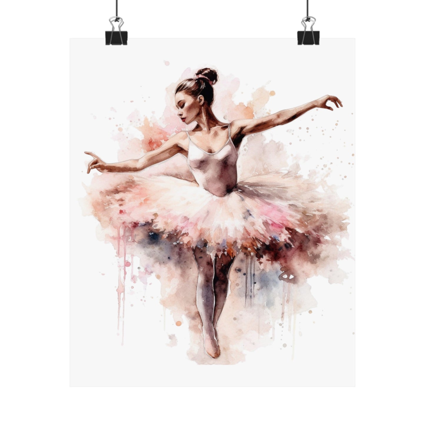 Watercolor Ballerina Dancer Wall Art Poster (A3) - Poster - Kristine Celestine