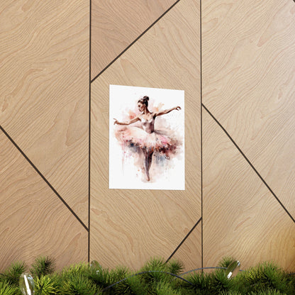 Watercolor Ballerina Dancer Wall Art Poster (A3) - Poster - Kristine Celestine