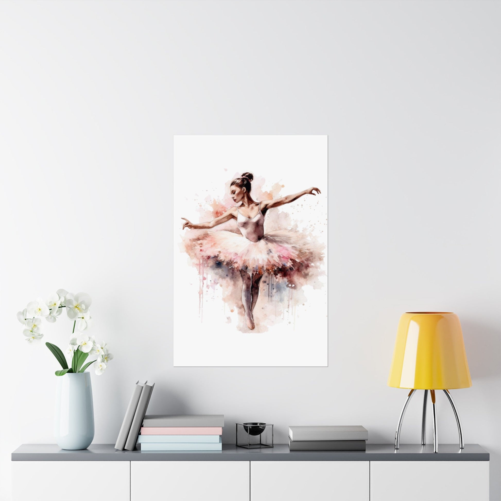 Watercolor Ballerina Dancer Wall Art Poster (A3) - Poster - Kristine Celestine