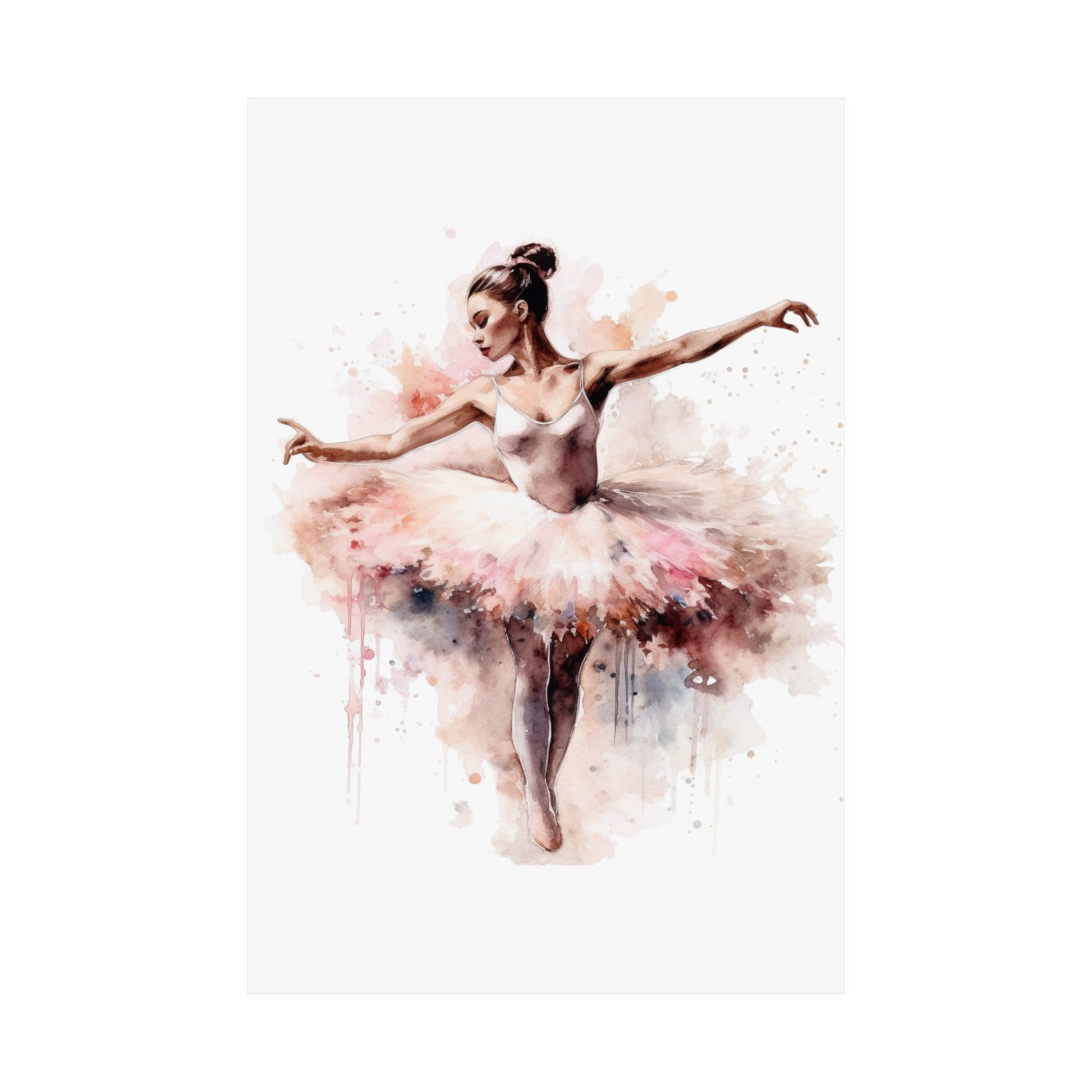 Watercolor Ballerina Dancer Wall Art Poster (A3) - Poster - Kristine Celestine