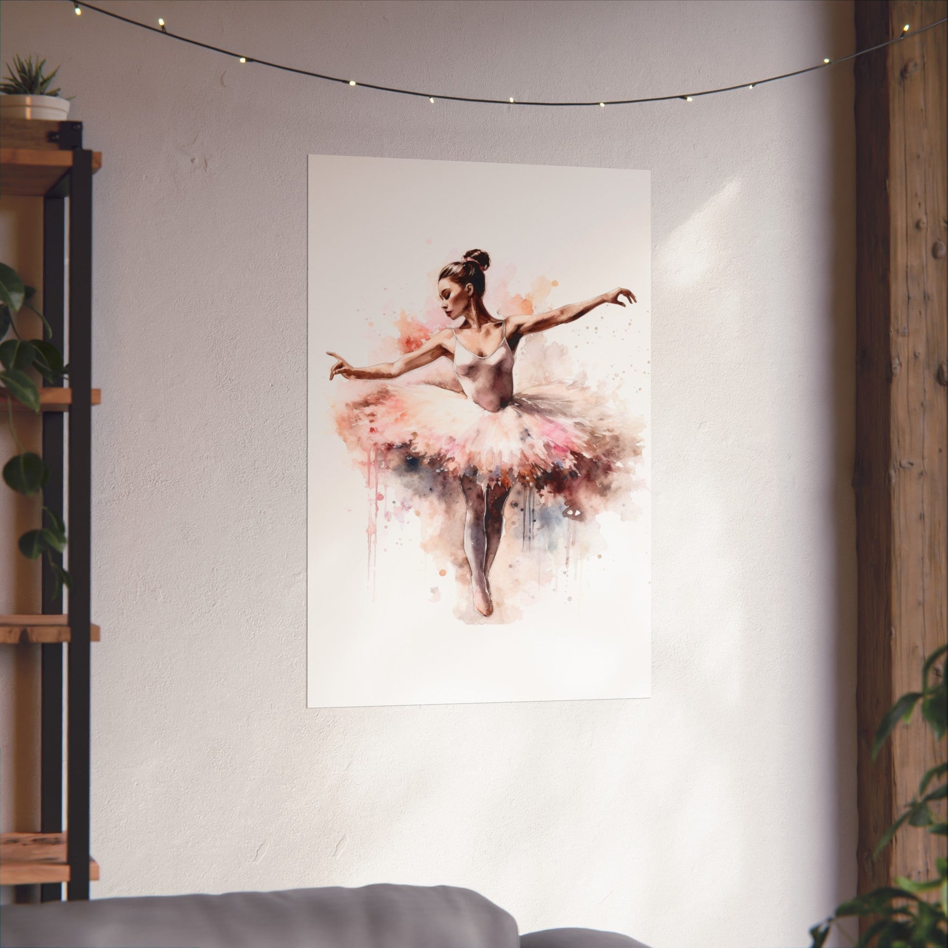 Watercolor Ballerina Dancer Wall Art Poster (A3) - Poster - Kristine Celestine