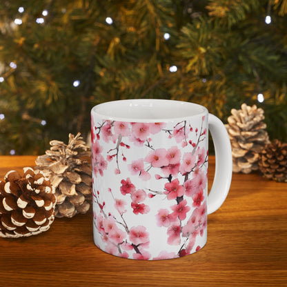 Magenta Cherry Blossom Mug (v4) - Mug - Kristine Celestine