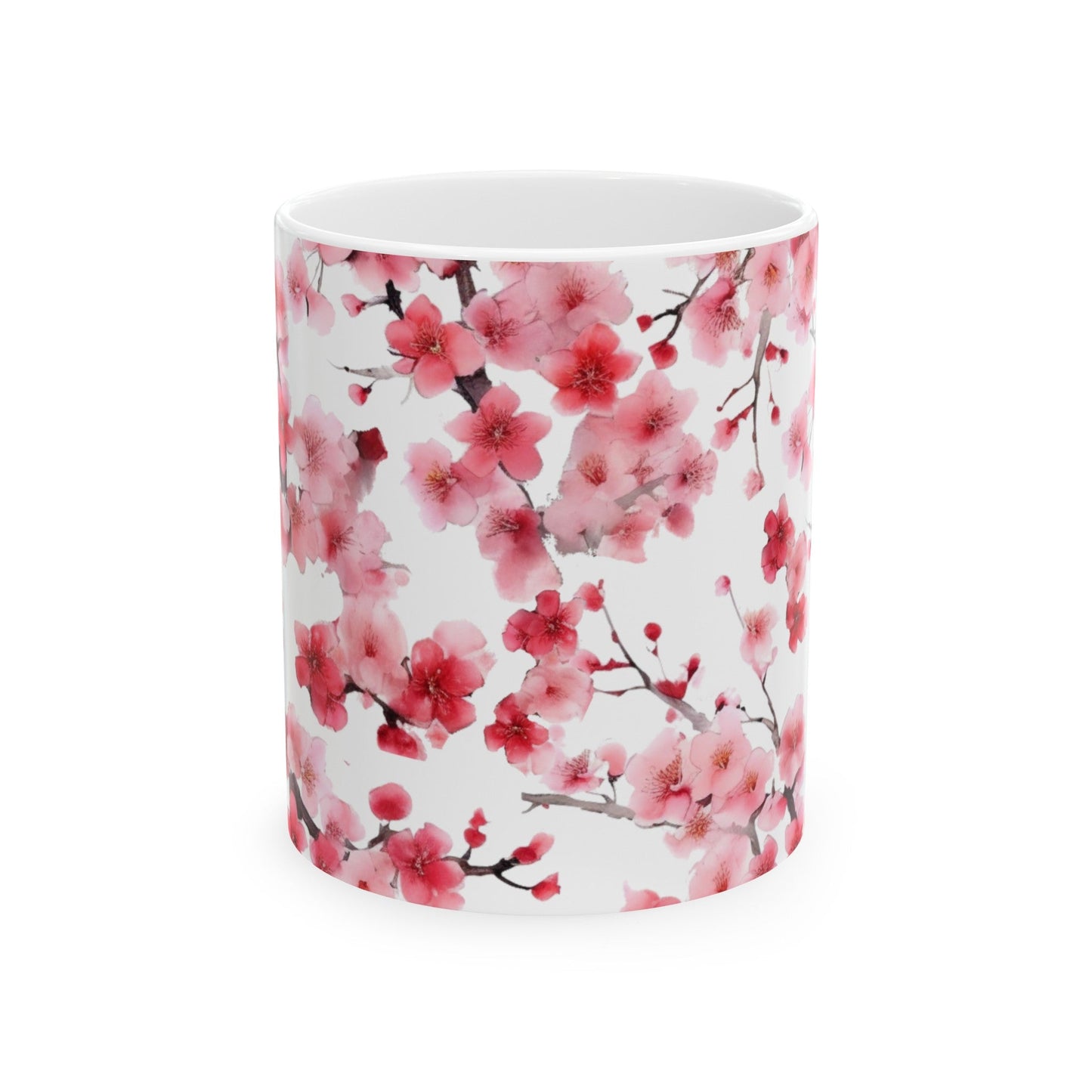 Magenta Cherry Blossom Mug (v4) - Mug - Kristine Celestine