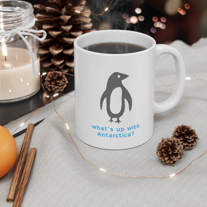 What's Up with Antarctica? Penguin Mug - Mug - Kristine Celestine