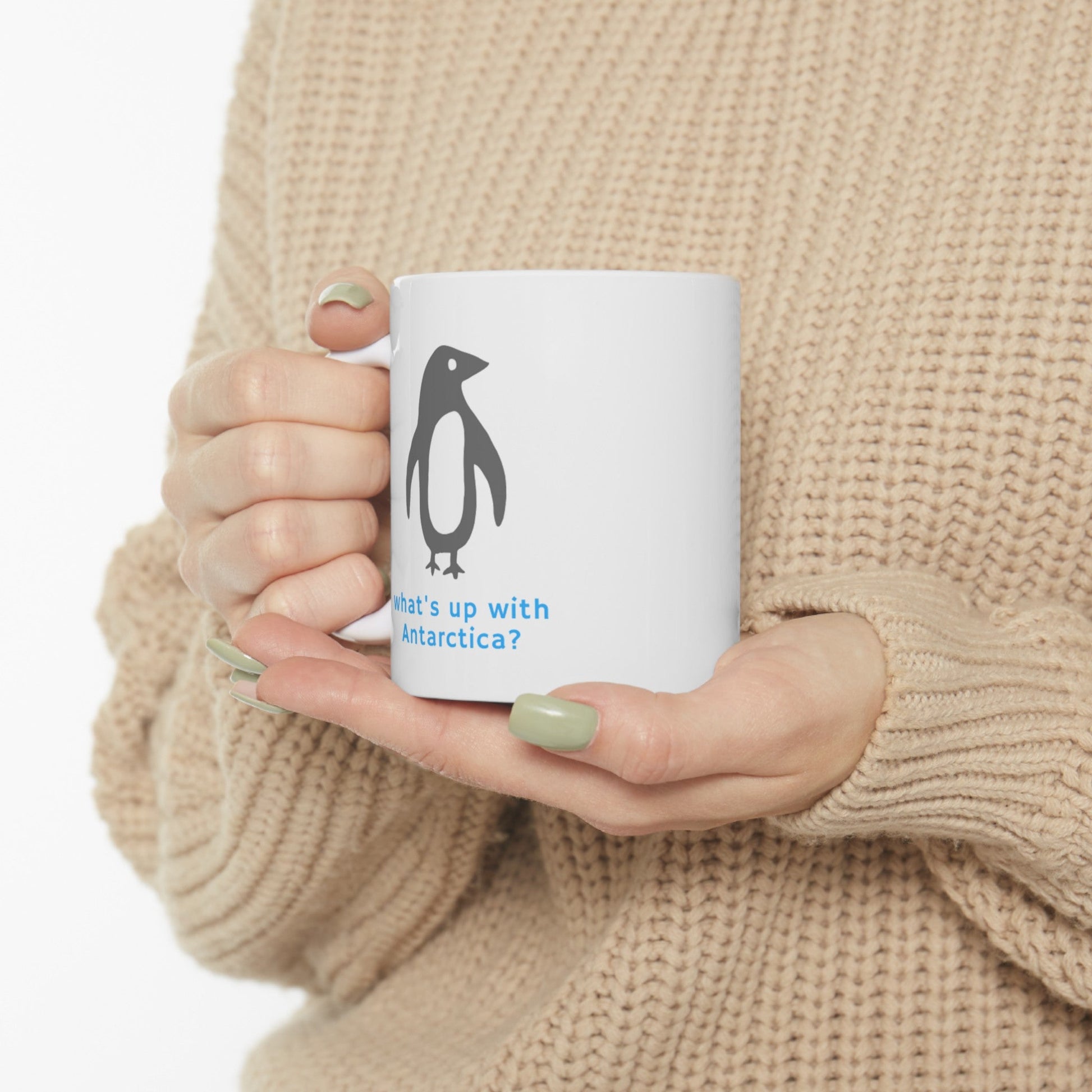 What's Up with Antarctica? Penguin Mug - Mug - Kristine Celestine